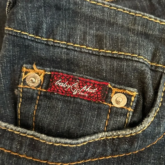 Vintage Baby Phat Jeans with Gold Embroidery - Picture 7 of 13